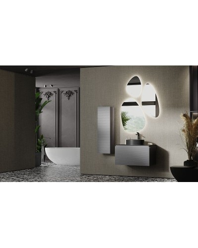 Тумба под раковину Jorno Stone 80 Stn.01.80/P/A/JR подвесная Антрацит