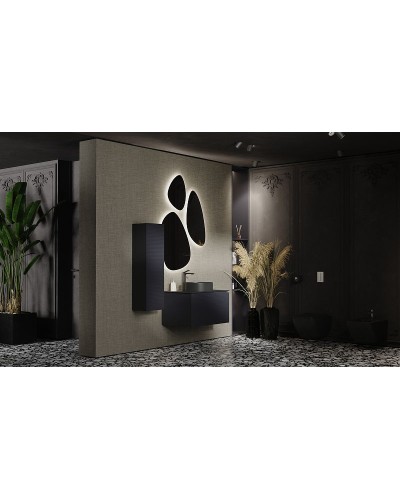 Тумба под раковину Jorno Stone 80 Stn.01.80/P/A/JR подвесная Антрацит