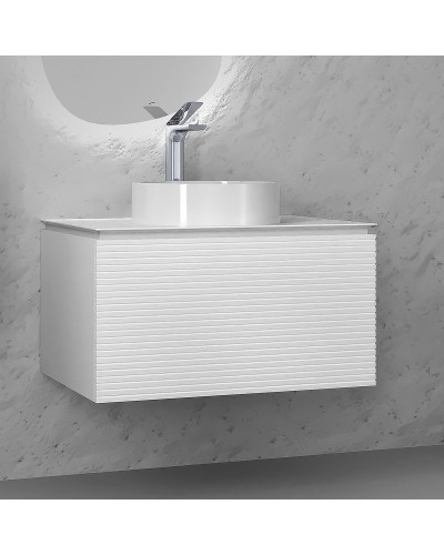 Тумба под раковину Jorno Stone 80 Stn.01.80/P/W/JR подвесная Белая