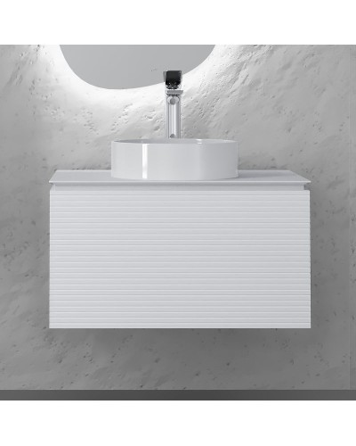 Тумба под раковину Jorno Stone 80 Stn.01.80/P/W/JR подвесная Белая