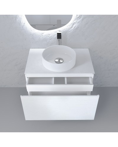 Тумба под раковину Jorno Stone 80 Stn.01.80/P/W/JR подвесная Белая