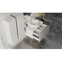 Тумба под раковину Jorno Stone 80 Stn.01.80/P/W/JR подвесная Белая