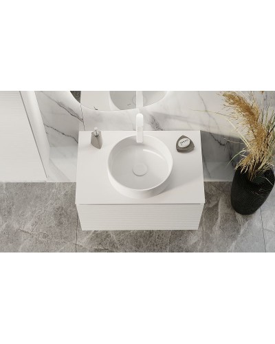 Тумба под раковину Jorno Stone 80 Stn.01.80/P/W/JR подвесная Белая