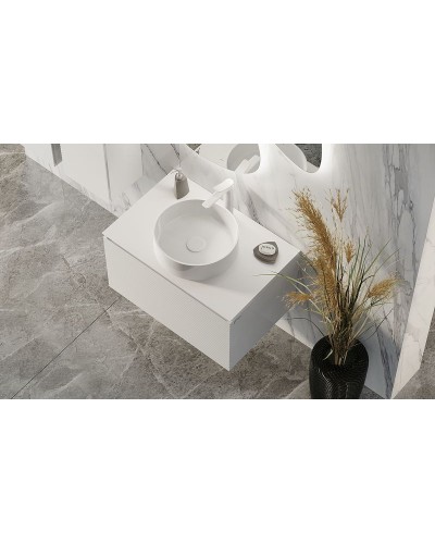 Тумба под раковину Jorno Stone 80 Stn.01.80/P/W/JR подвесная Белая