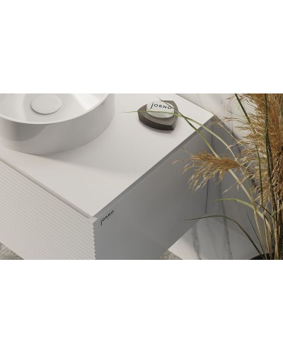 Тумба под раковину Jorno Stone 80 Stn.01.80/P/W/JR подвесная Белая