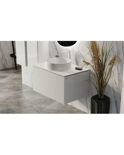 Тумба под раковину Jorno Stone 80 Stn.01.80/P/W/JR подвесная Белая