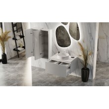 Тумба под раковину Jorno Stone 80 Stn.01.80/P/W/JR подвесная Белая