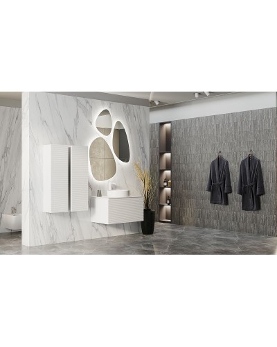 Тумба под раковину Jorno Stone 80 Stn.01.80/P/W/JR подвесная Белая