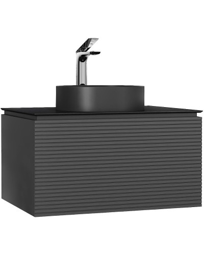 Тумба под раковину Jorno Stone 100 Stn.01.100/P/A/JR подвесная Антрацит