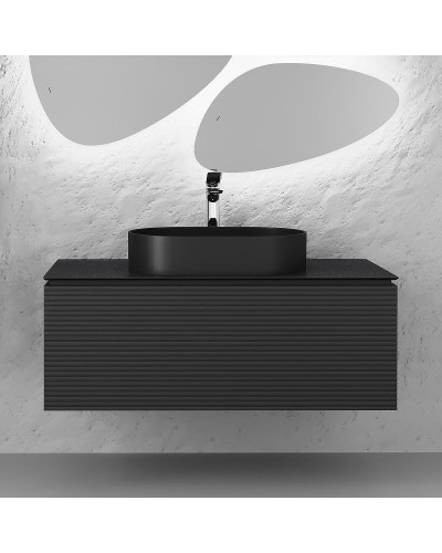 Тумба под раковину Jorno Stone 100 Stn.01.100/P/A/JR подвесная Антрацит