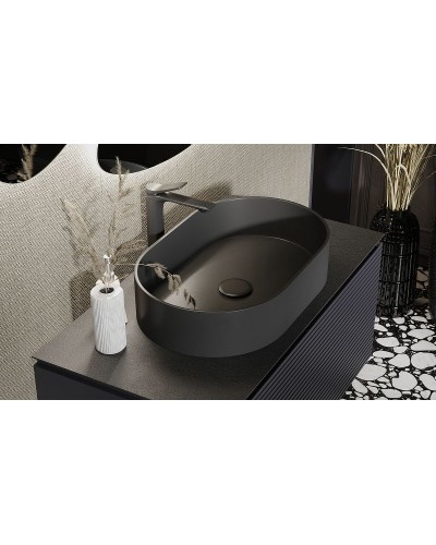 Тумба под раковину Jorno Stone 100 Stn.01.100/P/A/JR подвесная Антрацит