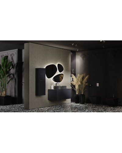 Тумба под раковину Jorno Stone 100 Stn.01.100/P/A/JR подвесная Антрацит