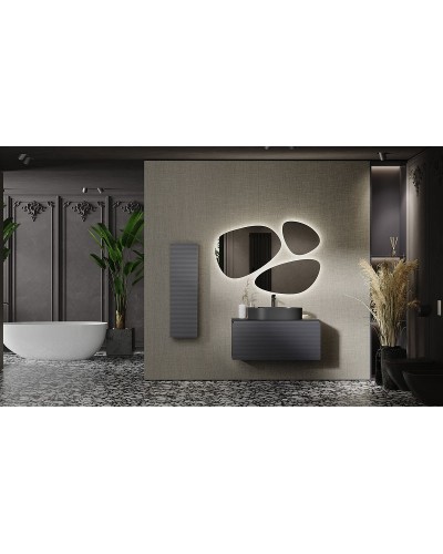 Тумба под раковину Jorno Stone 100 Stn.01.100/P/A/JR подвесная Антрацит