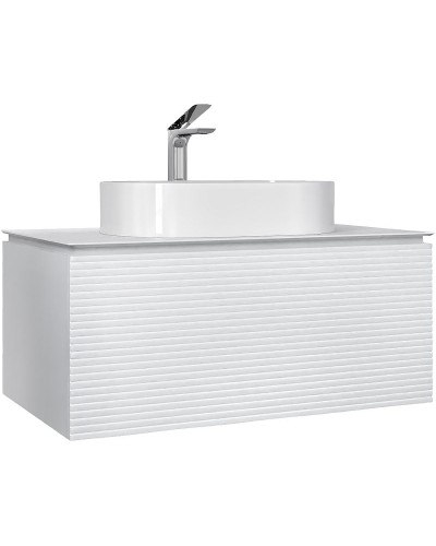Тумба под раковину Jorno Stone 100 Stn.01.100/P/W/JR подвесная Белая