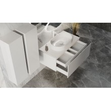 Тумба под раковину Jorno Stone 100 Stn.01.100/P/W/JR подвесная Белая