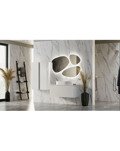 Тумба под раковину Jorno Stone 100 Stn.01.100/P/W/JR подвесная Белая