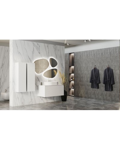 Тумба под раковину Jorno Stone 100 Stn.01.100/P/W/JR подвесная Белая