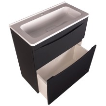 Тумба под раковину Style Line Бергамо 70 СС-00002311 Черная антискрейч