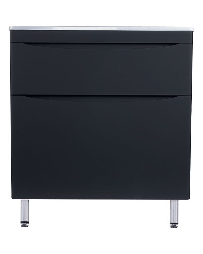 Тумба под раковину Style Line Бергамо 80 СС-00002313 Черная антискрейч