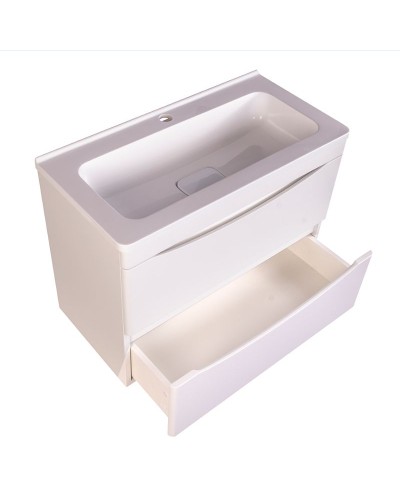 Тумба под раковину Style Line Бергамо 70 СС-00002320 подвесная Белая антискрейч