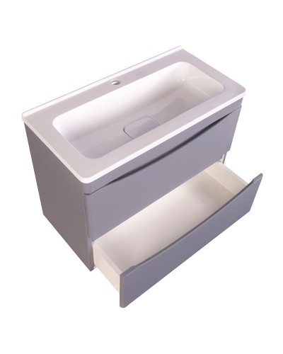 Тумба под раковину Style Line Бергамо 70 СС-00002319 подвесная Серая антискрейч