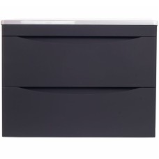 Тумба под раковину Style Line Бергамо 70 СС-00002321 подвесная Черная антискрейч