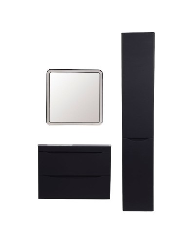 Тумба под раковину Style Line Бергамо 70 СС-00002321 подвесная Черная антискрейч