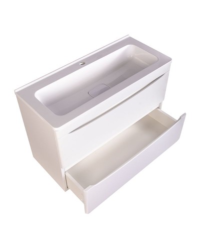 Тумба под раковину Style Line Бергамо 80 СС-00002322 подвесная Белая антискрейч