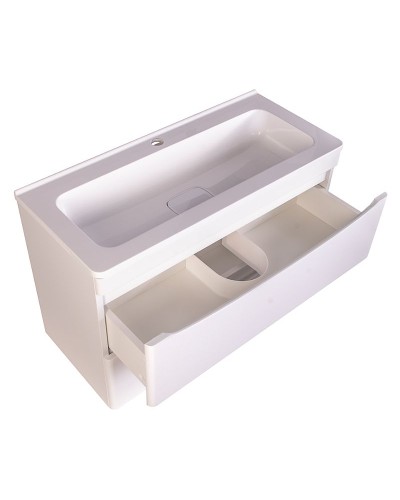 Тумба под раковину Style Line Бергамо 80 СС-00002322 подвесная Белая антискрейч