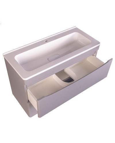 Тумба под раковину Style Line Бергамо 80 СС-00002323 подвесная Серая антискрейч