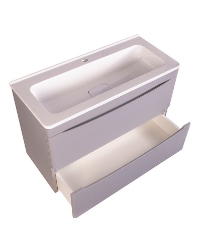 Тумба под раковину Style Line Бергамо 80 СС-00002323 подвесная Серая антискрейч