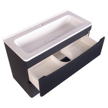 Тумба под раковину Style Line Бергамо 80 СС-00002324 подвесная Черная антискрейч