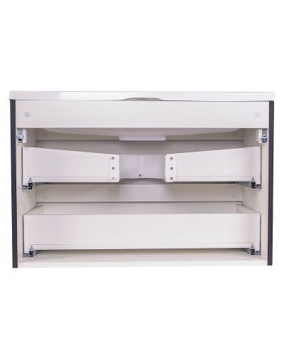 Тумба под раковину Style Line Бергамо 80 СС-00002324 подвесная Черная антискрейч