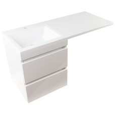 Тумба под раковину Style Line Даллас 115 СС-00000651 подвесная Белый глянец