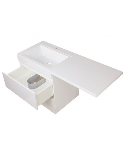 Тумба под раковину Style Line Даллас 115 СС-00000651 подвесная Белый глянец