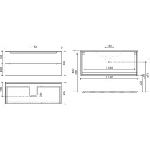Тумба под раковину Sancos Norma 2.0 120 NR2.0120-1W подвесная Белый глянец
