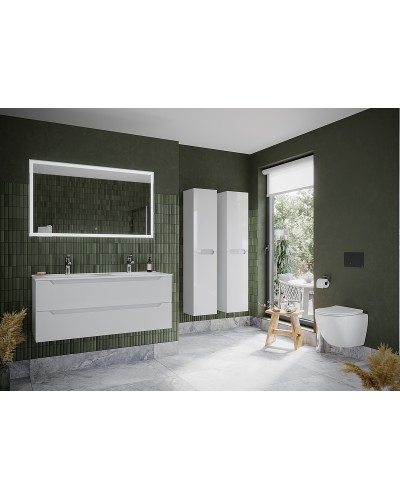 Тумба под раковину Sancos Norma 2.0 120 NR2.0120-2W подвесная Белый глянец