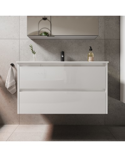 Тумба под раковину Sancos Libra 90 LB90W подвесная Белый глянец