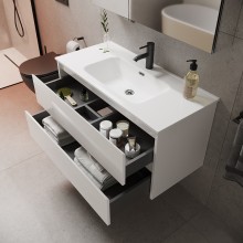 Тумба под раковину Sancos Libra 90 LB90W подвесная Белый глянец