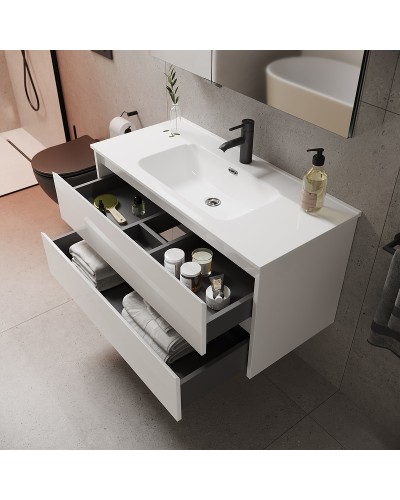 Тумба под раковину Sancos Libra 100 LB100W подвесная Белый глянец