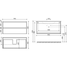 Тумба под раковину Sancos Libra 100 LB100W подвесная Белый глянец
