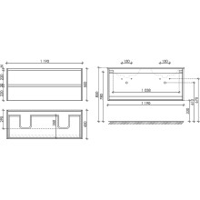 Тумба под раковину Sancos Libra 120 LB120-2W подвесная Белый глянец