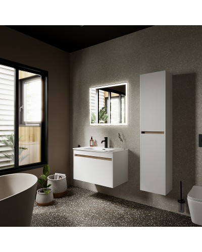 Тумба под раковину Sancos Smart 80 SM80W подвесная Белый глянец