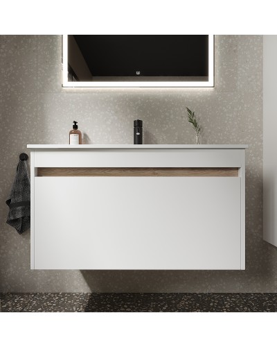 Тумба под раковину Sancos Smart 90 SM90W подвесная Белый глянец