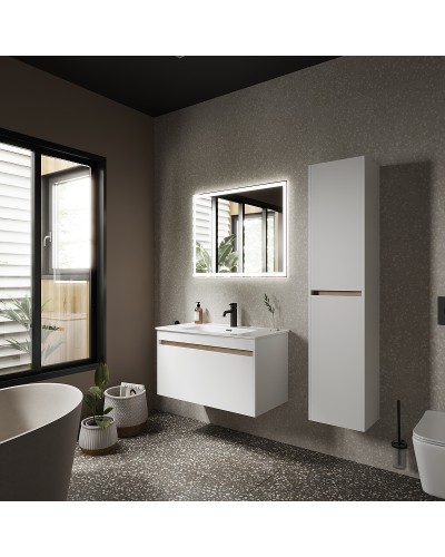 Тумба под раковину Sancos Smart 90 SM90W подвесная Белый глянец