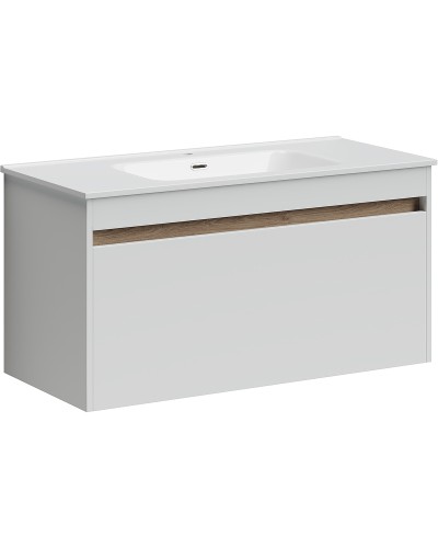 Тумба под раковину Sancos Smart 100 SM100W подвесная Белый глянец