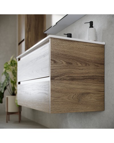 Тумба под раковину Sancos Libra 120 LB120-2ECH подвесная Дуб чарльстон