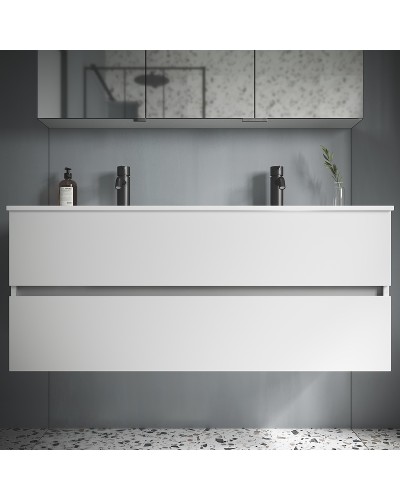 Тумба под раковину Sancos Urban 120 UR120-2W подвесная Белый глянец