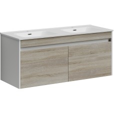 Тумба под раковину Sancos Smart 120 SM120-2E подвесная Дуб Бардолино Белая