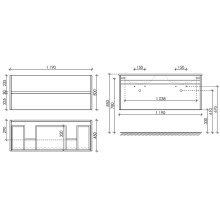 Тумба под раковину Sancos Smart 120 SM120-2E подвесная Дуб Бардолино Белая
